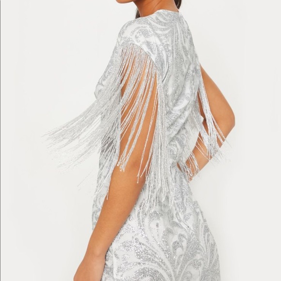 PRETTY LITTLE THING - Glitter Mesh Bodycon Dress - Picture 2 of 7